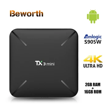

TX3 Mini L TV Box Android 7.1 Amlogic S905W Quad Core 4K 2GB 16GB H.265 2.4G WiFi HDMI 100Mbps Smart Media Player Set-top Box