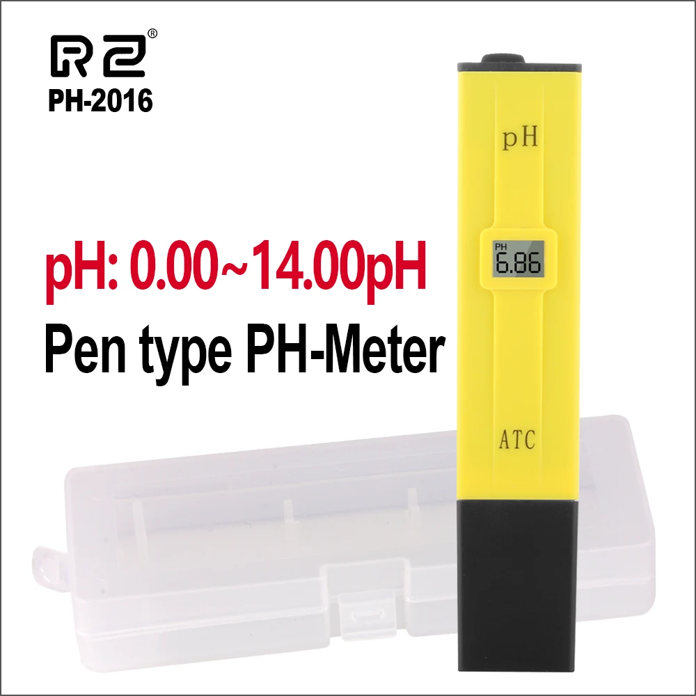 RZ цифровой рН-метр качество воды пищевой почвы прибор для измерения PH для аквариума мини портативный тестер ручки диапазон измерения 0,00-14.00PH