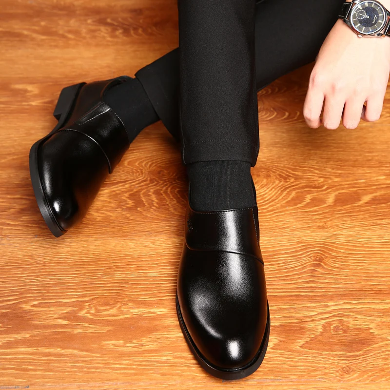 classic leather mens dress shoes luxury brand slip on male footwear wedding work flat office formal italian oxford shoes for men (19)