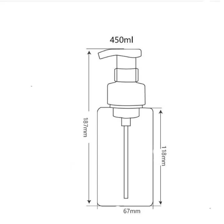 250/450ml прозрачный пенясь бутылка мыла насоса распределителя мыла муссов дозатор жидкого мыла лосьон шампунь для геля для душа, пены бутылки