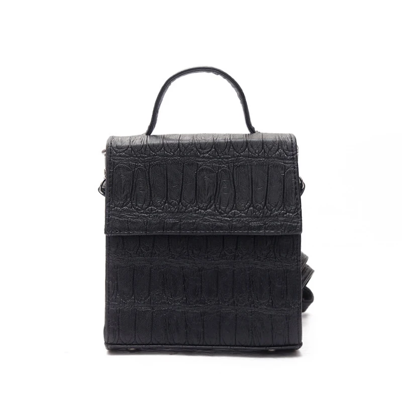 

2017 New Top Fashion Solid Color PU Leather Crocodile Pattern Bag Handbag Shoulder Wave Handbags Temperament Hot Sale Party