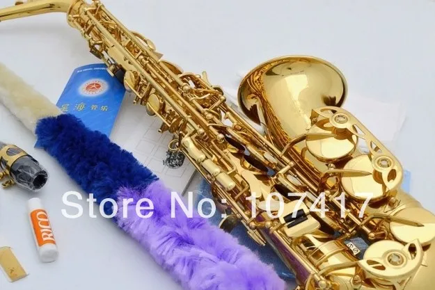 Новое поступление золотой лак Falling Tune E(f) Boquilha Sax Alto натуральная латунь альт саксофон музыкальный инструмент