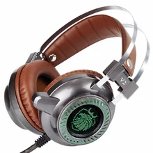 Cosonic V2 Steel Series Gaming Casque Stéréo Écouteurs HiFi Casque Lumineux Avec Microphone LED Lumière Pour Ordinateur PC Gamer
