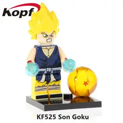 KF525 один продажа строительные блоки Сон Гоку Золотой Freze uuub хит Vogeta Dragon Ball Z фигурки Модель кирпичики для детей подарок игрушки