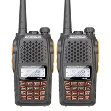 2PCS Lot Baofeng UV 6R Intercom Professional CB Radio Dual Band 128CH LCD Display Wireless Baofeng