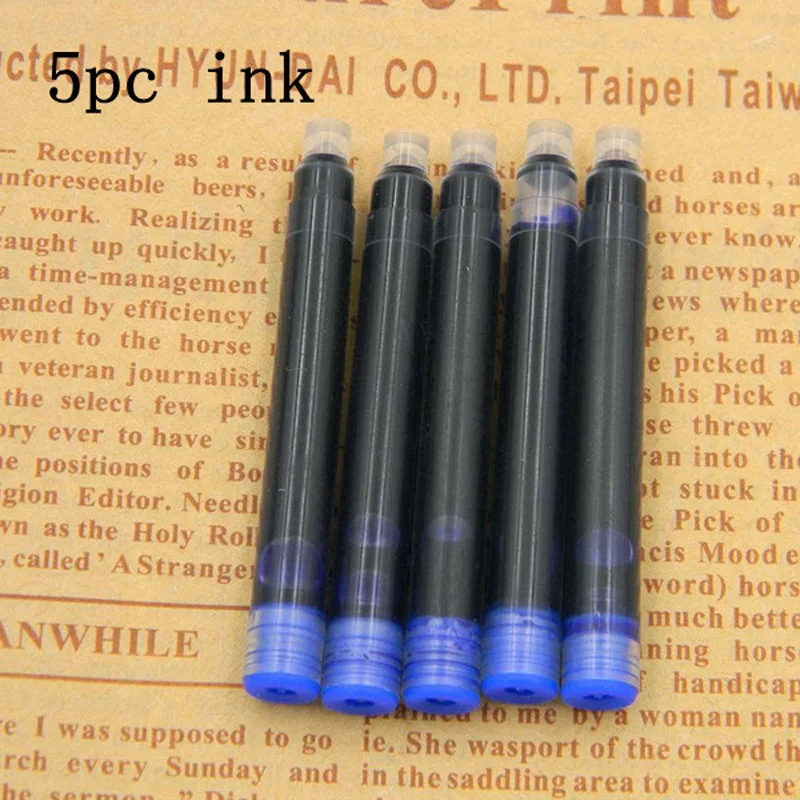 Подарок тухлый цветок красное дерево Средний Перьевая ручка - Цвет: 5pc ink