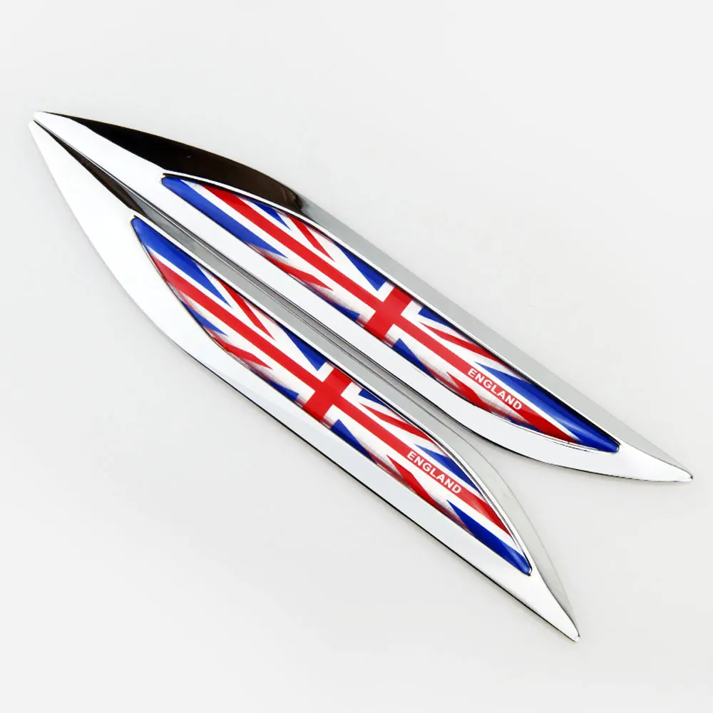

1Pair England Flag Car Trunk Side Wing Metal Emblem Badge Sticker Decal for Car Motorcycle Sticker