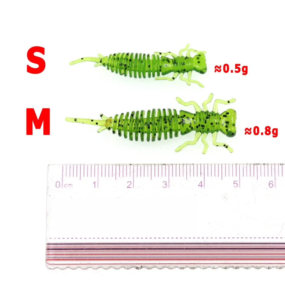 20 шт./лот, мягкая личинка, рыболовная приманка, червь, Реалистичная силиконовая стрекоза, пластиковые приманки, Пресноводная форель, щука, лосось и т. Д., рыболовные приманки