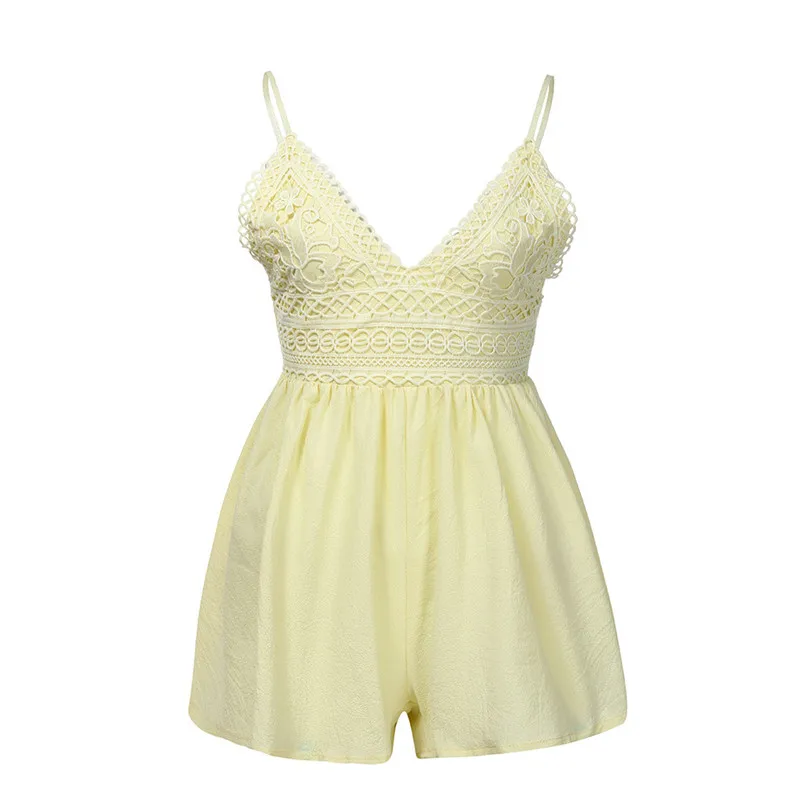  New Fashion Women Girls Summer Sexy Backless Bowknot Backless Mini Jumpsuit Evening Party Beach Jumpsuit #4F08 (36)