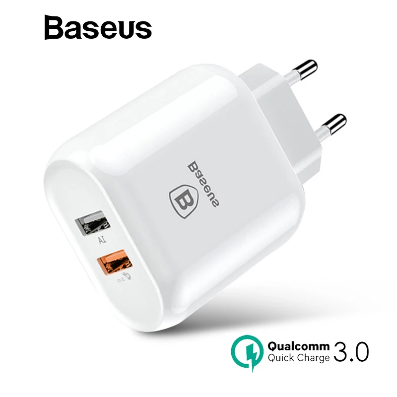Baseus 23W USB Charger Quick Charger3.0 Phone Charger Fast Charging QC 3.0 Charger Travel Wall Adapter For iPhone Samsung HUAWEI
