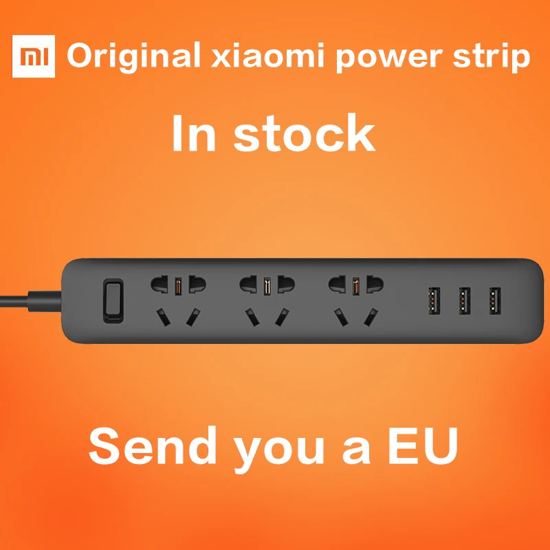 

Newest 100% Original Xiaomi Mi Smart Power strip Outlet Socket 3 USB Extension Socket Plug with Socket AU Standard Socket