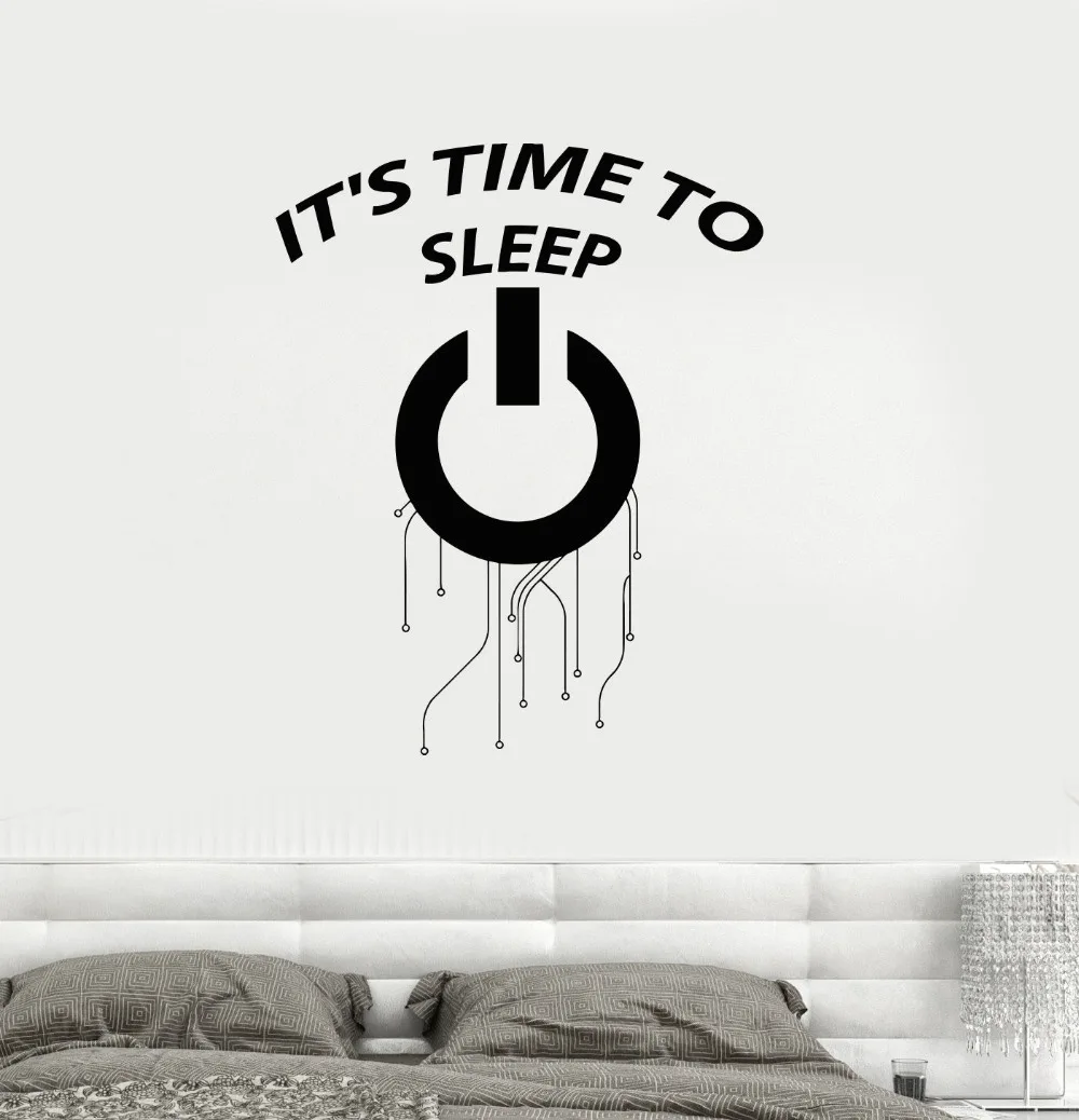 

Sleep Bedroom Vinyl Wall Stickers Computer Geek IT Quote Bedroom Dream Decor DIY Self-adhesive Wall Stickers Mural SA142