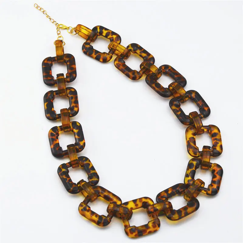 

ZCHLGR fashion power Acrylic statement necklace & pendants vintage Chain weaving collar choker necklace for women Jewelry