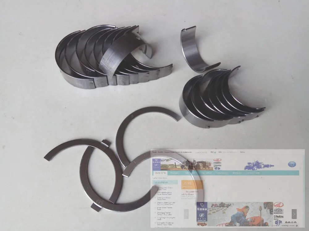 Changchai 4G33T parts, set of main bearing, connecting rod bearings and thrust rin, part number: apex automobile parts abs323 rear main bearing seal set
