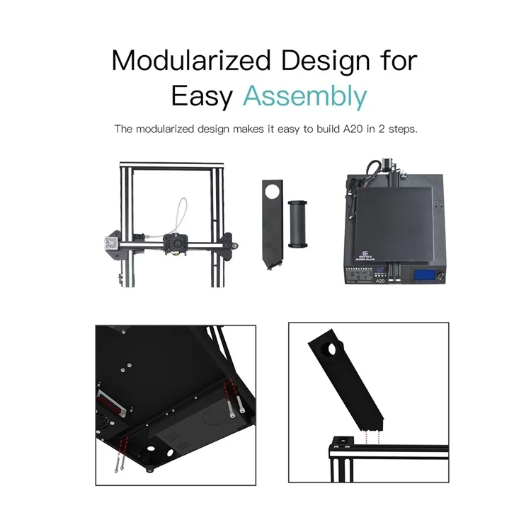 3dprinter Geeetech A20 DIY 3d Printer High Accuracy Fast Assembly With GT2560 Board Aluminum Profile Frame Break-Resuming Capability 3d printer designs