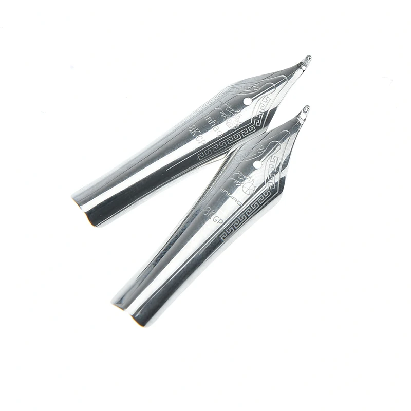 

1pc Diy 750 159 Metal Standard Fountain Pen Nib Silver Curved Tip For Jinhao Writing Point 1.0mm Pen Nib