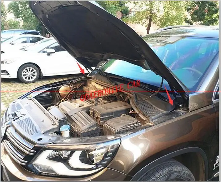 

QDAEROHIVE car hood reuses gas spring support rod Slow Down Shock Gas Strut for Volkswagen Tiguan MK1 2010-2018