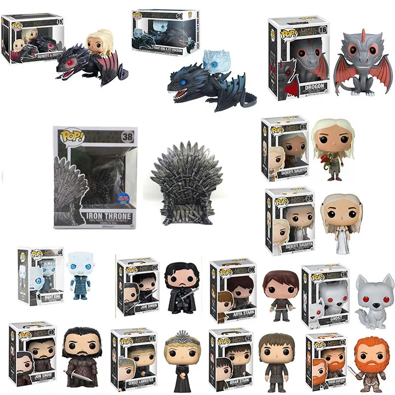 

Original Funko Pop Game of Thrones Song Ice and Fire Daenerys Targaryen Drogon Jon Snow Figurine Pop Collection Figure Modle Toy