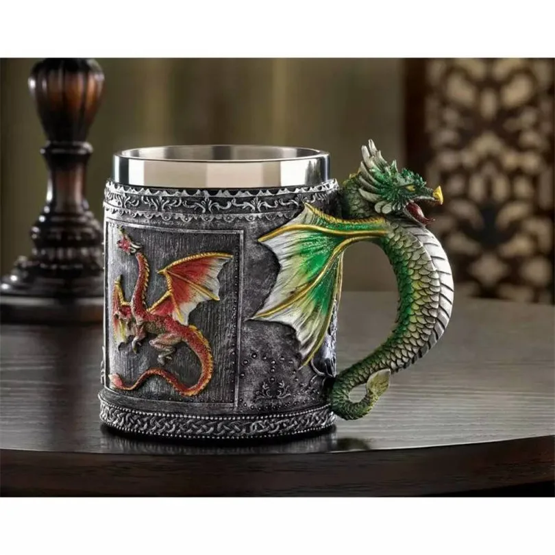 Горячая Распродажа, Disfraz Dragon Mujer, кружки для игры престолов, Copo Caneca, декоративные королевские крутые 3D Драконы для креативного подарка, чайная кофейная чашка - Цвет: dragon-mug