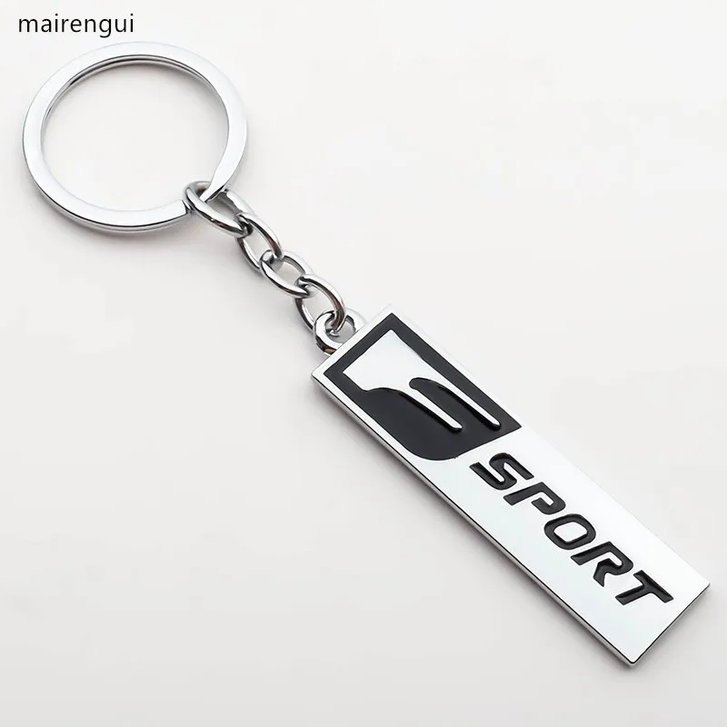

Metal double-sided fsport letter keychain men pendant car key ring for Lexus CT RX ES F SPORT keyring accessories key chain tag