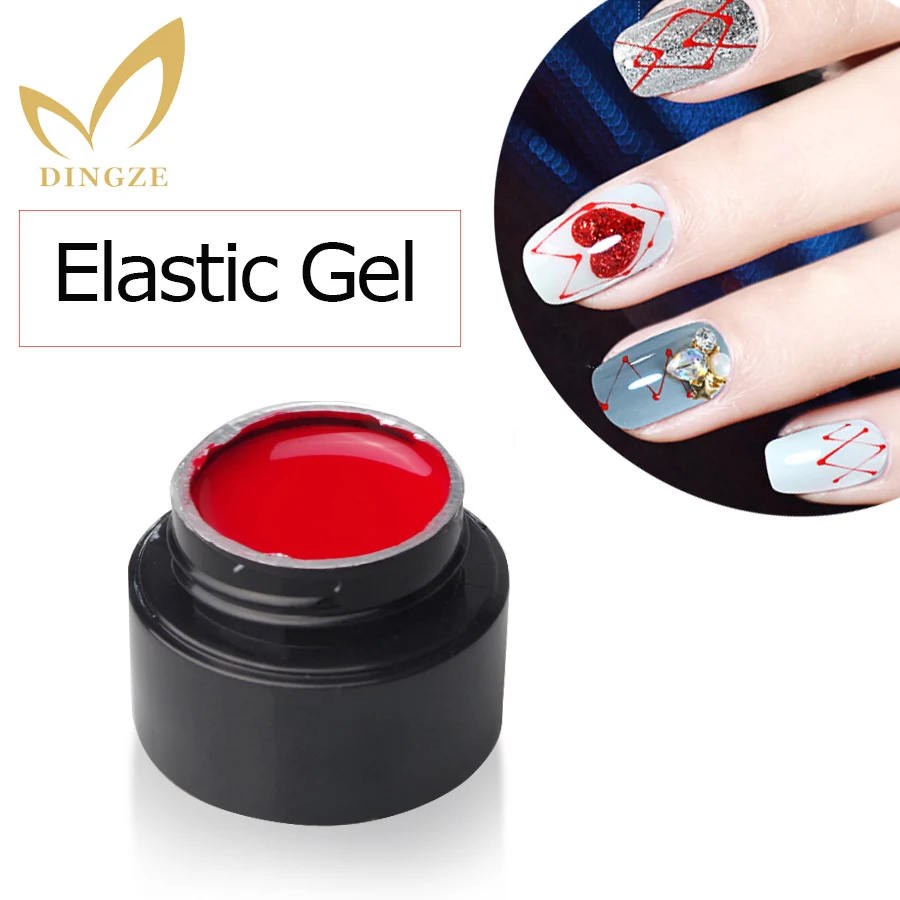 

Black/White/Red/Silver/Gold Painting Elastic Gel Thicker Color Gel For Nail Art DIY Tips Pull Line Spider Gels