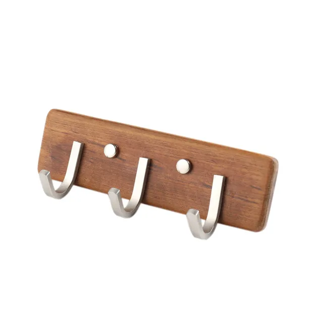 Bathroom Wall Hook Robe Hooks Wood Coat Classical style Clothes Rack Hanger for Bedroom Restroom