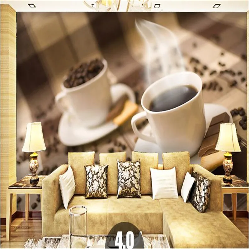beibehang 3d photo wallpaper Modern simple leisure Cafe personality bar