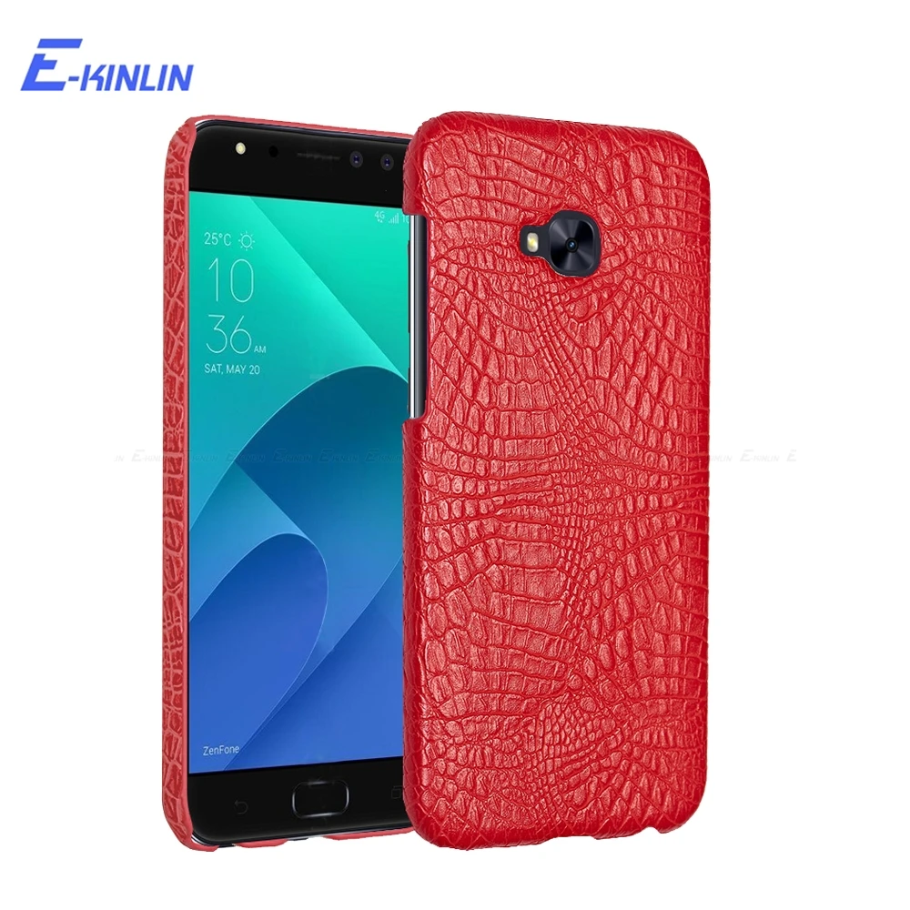 

Snake Crocodile PU Leather Back Cover For ASUS ZenFone 4 Max Selfie Pro Plus ZC554KL ZE554KL ZC520KL ZD552KL ZD553KL Phone Case