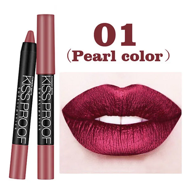 

Brand Matte Lipstick Glitter Tint Metallic Lipstick Pen Waterproof lipstick Beauty Make up Cosmetic