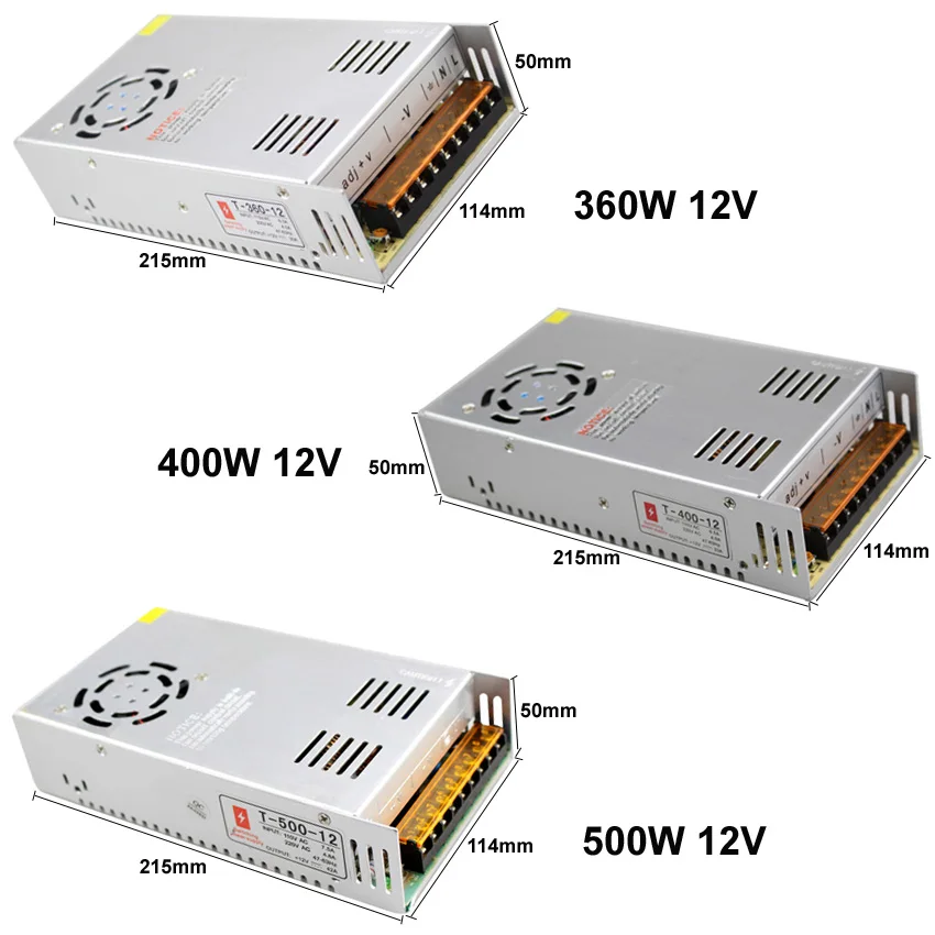 12 В dc Светодиодный светильник трансформатор источник питания ac dc 12 В 2A 3A 5A 10A 15A 20A 30A 33A 40A 50A драйвер 12 в источник питания для светодиодной ленты