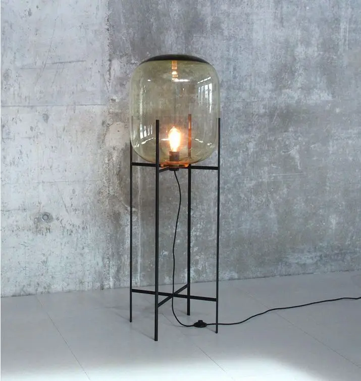 Candeeiro de Mesa Luz da Mesa Nova Chegada Criativo Simples Abajur Vidro Preto E27 Edison Arte Casa Loja Restaurante Decoração Iluminação 5 China glass desk Suppliers