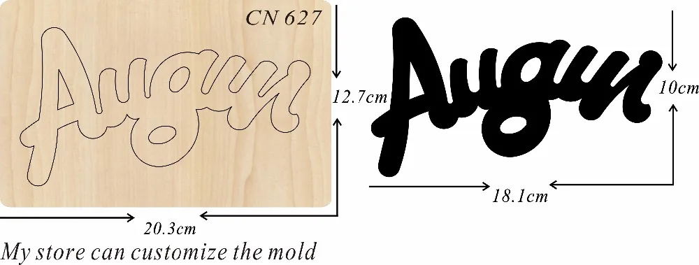 

Letter wood moulds die cut accessories wooden die Regola Acciaio Die Misura