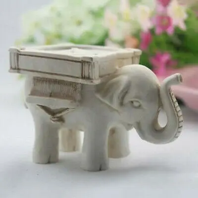 

1PC Beige Retro Candle Holder Ivory Elephant Tea Light Candle Holder Home Decor Candlestick Party Weding Favor Decor Faddish