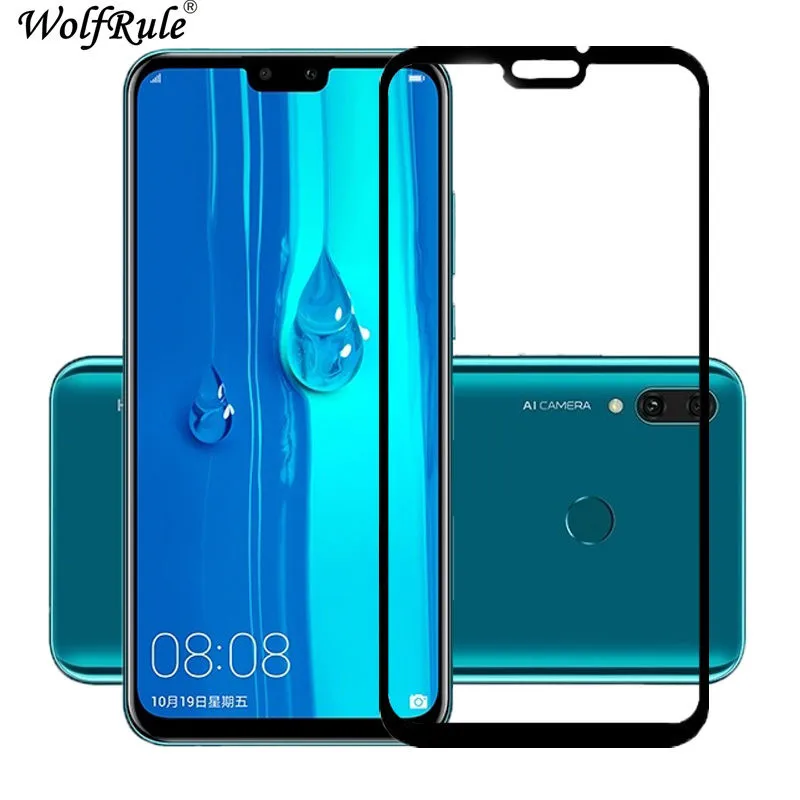2 шт. защитная пленка для ЖК экрана Huawei Y9 2019 полное клеевое стекло Enjoy 9 Plus 2.5D