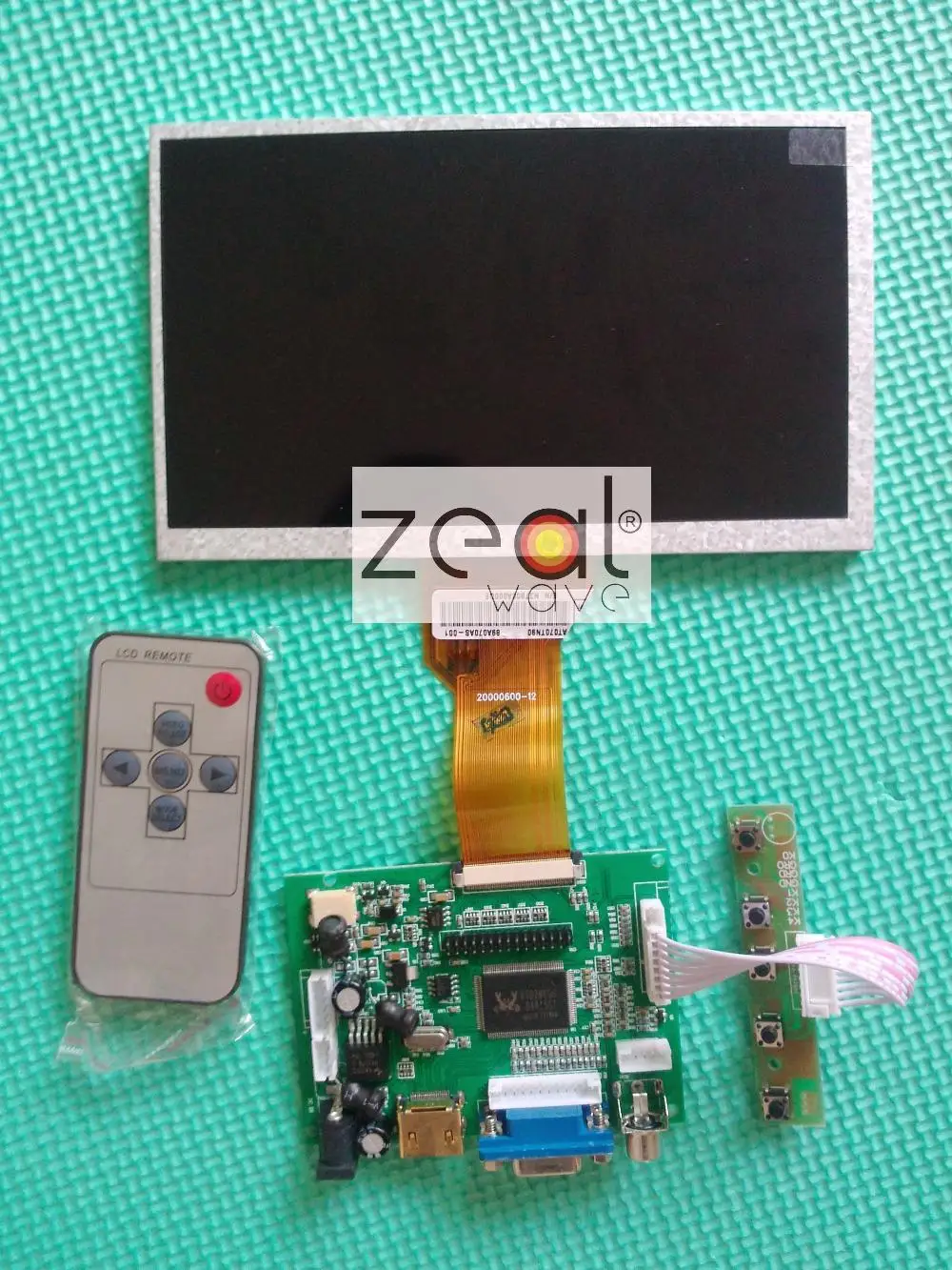 

DIY 50 Pin 7 INCH TFT LCD Module + HDMI& VGA&2AV A/D Board 800*480 Resolution CAR PC Display Screen WITH Remote