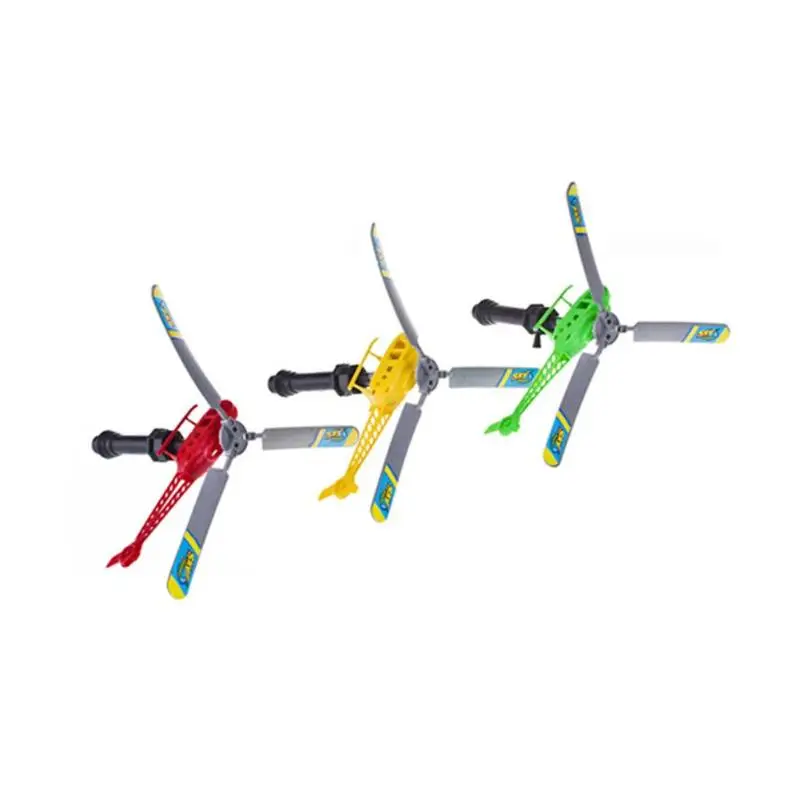 Hot Selling High Quality Plastic Hand Line Helicopter Toy Power Flying Sky Plane Toy Kid Playing Toy Children Kids Outdoor Toys