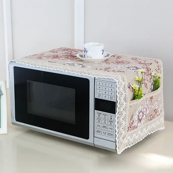 

Kitchen Accessories Supplies Home Decoration Microwave Cover Microwave Oven Hood Oil Dust Cover With Storage Bag
