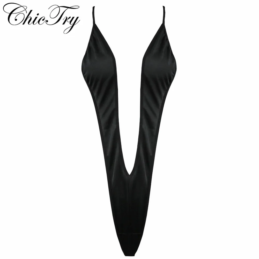Sexy Womens Teddies Thong G-string Monokini Bikini Swimsuit Underwear Bodysuit One-Piece V Sling Stretch Singlet Bodysuit