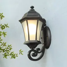 HAWBOIRRY bronze European retro community garden villa street wall lamp outdoor aluminum alloy waterproof LED light outdoor ceiling light outdoor ceiling walking light ventilation garden villa continental locker room kitchen aluminum alloy z