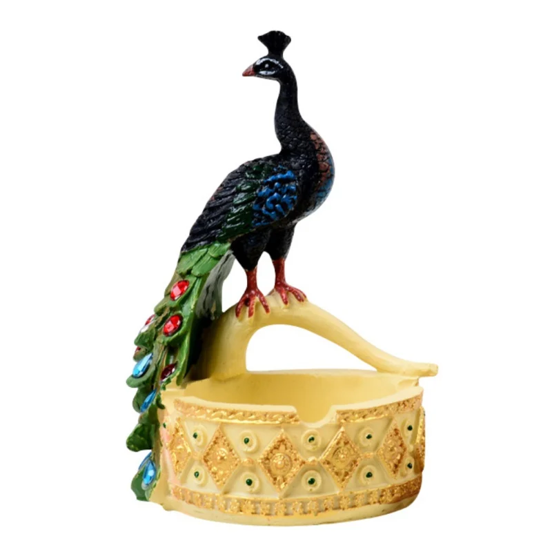 

Peacock Ashtray Resin Cigarette Ashtray Cigarette Holder Gift Household Table Decoration Sundries Organizer Ashtray