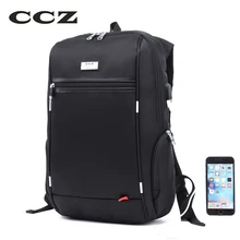 CCZ 14 zoll Laptop Rucksack Männlichen Mode Rucksack Für Männer Nylontasche Usb-gebühren Bagpack Wasserdichte Rucksäcke Mochila BK8016
