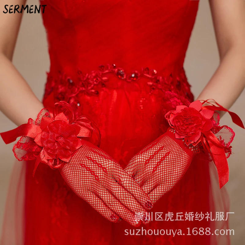 Оптовые поставки Свадебные перчатки имеют длинные кружевные свадебные женские перчатки прямые с фабрики свадебные перчатки белые