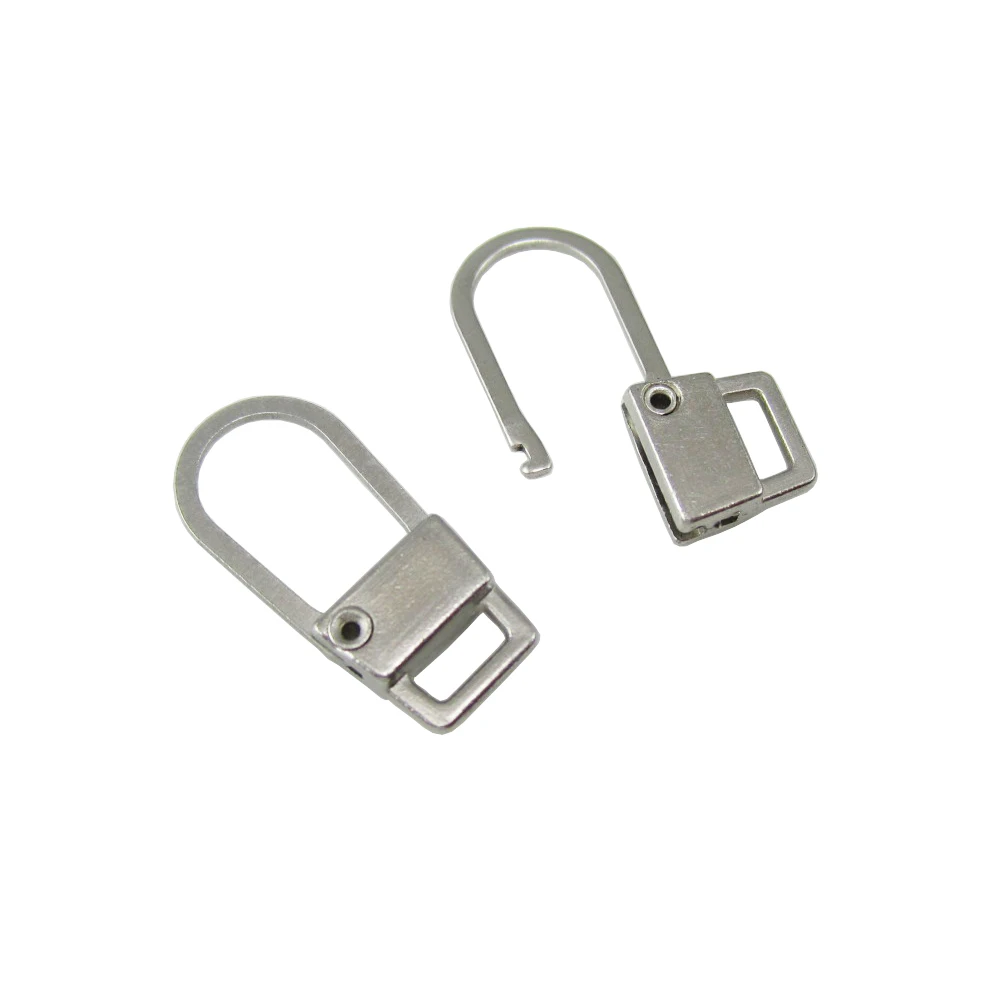 

100pcs of Metal Lock System Zipper Puller Slider Replacement Clasp Hook