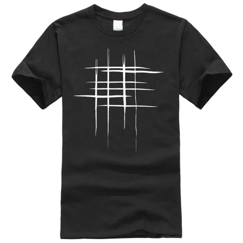 

2018 Simple creative design line cross Print cotton T Shirts Men's New Arrival Summer Style Short Sleeve Men t-shirt