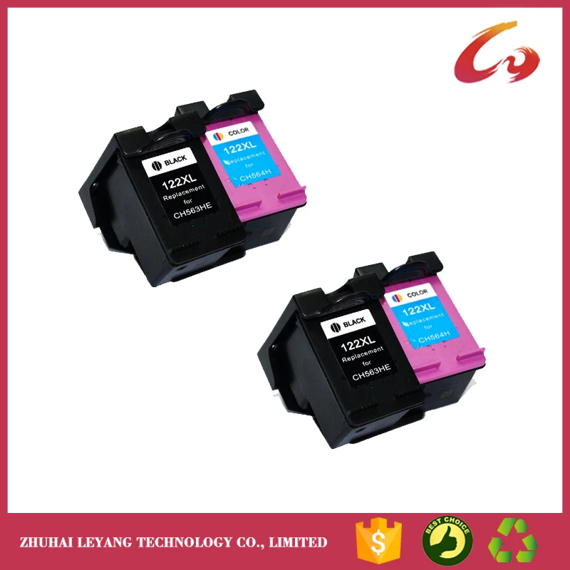 4 pieces(Black & Tri color) Compatible ink cartridge For HP 122 122XL ink For HP Deskjet 1050