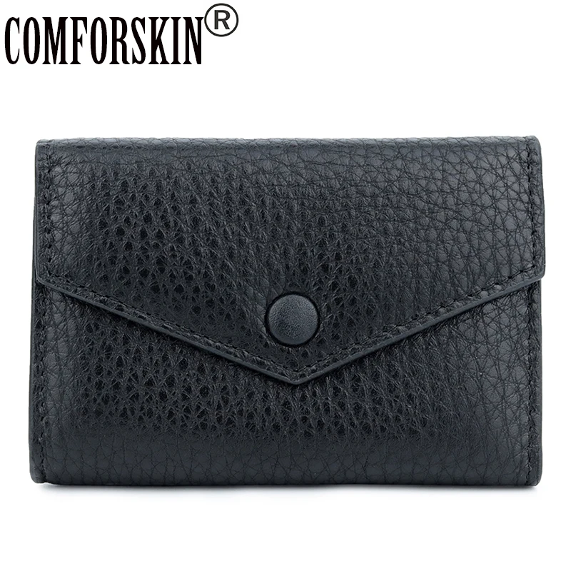 

COMFORSKIN New Arrivals Cowhide Credit Card Holders Card Case Premium 100% Genuine Leather Card Wallets Factory Price On Sales