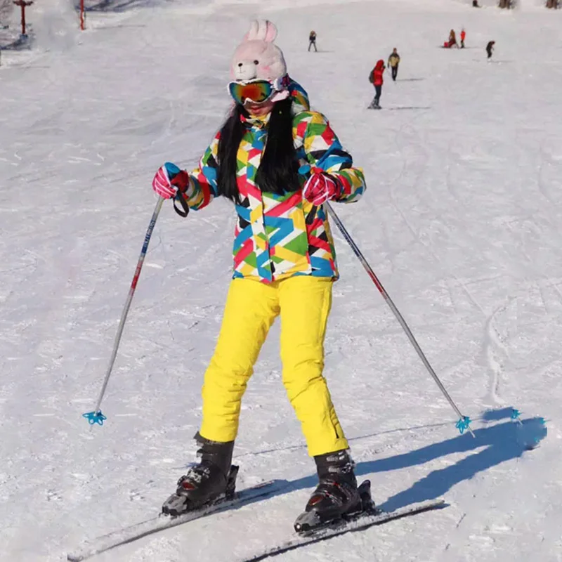 بدلة تزلج المرأة الماركات عالية الجودة الإناث الثلوج السراويل يندبروف ماء الملابس الملونة الشتاء مجموعة على الجليد سترة النساء تزلج بدلة تزلج المرأة الماركات عالية الجودة الإناث الثلوج السراويل يندبروف ماء الملابس الملونة الشتاء مجموعة على الجليد سترة النساء تزلج