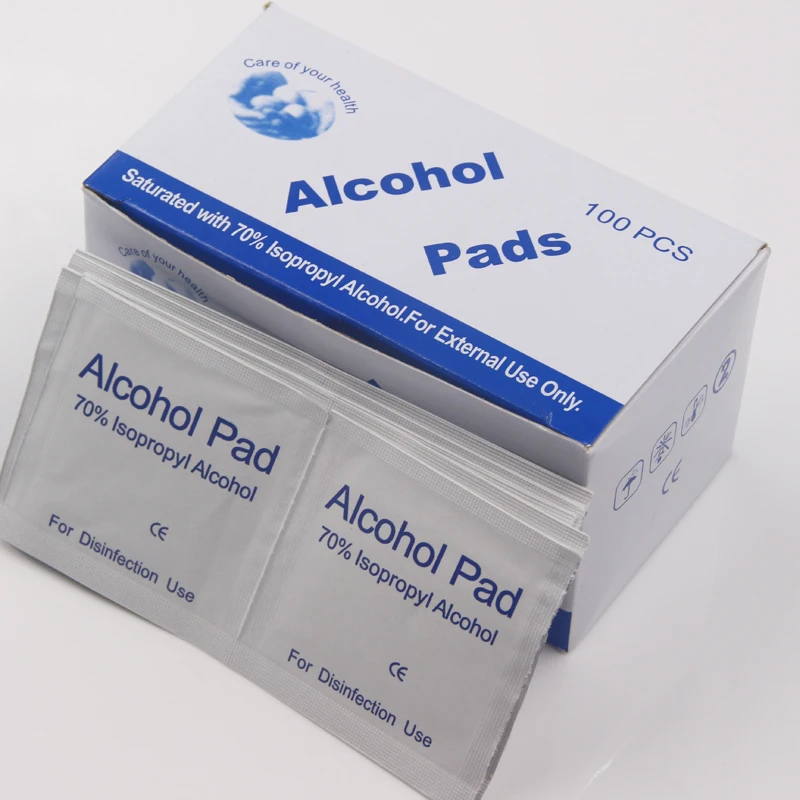 High Quality 500Pcs Alcohol Swabs Pads Wipes eyebrow
