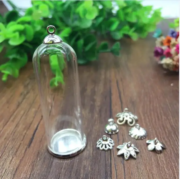 

5 компл./лот 50*18 мм стеклянный глобус серебряный цвет обычные базовые бусины колпачок набор стеклянных флаконов подвеска в форме стеклянной бутылки купольные ювелирные изделия