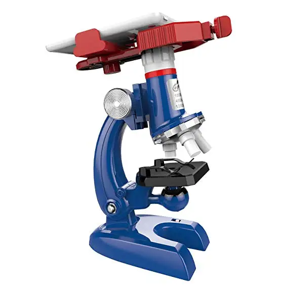 

Kids Microscope Science Kits for Children's Beginner Education with LED 100X 400X 1200X and Phone Holder Magnification Kids Toy